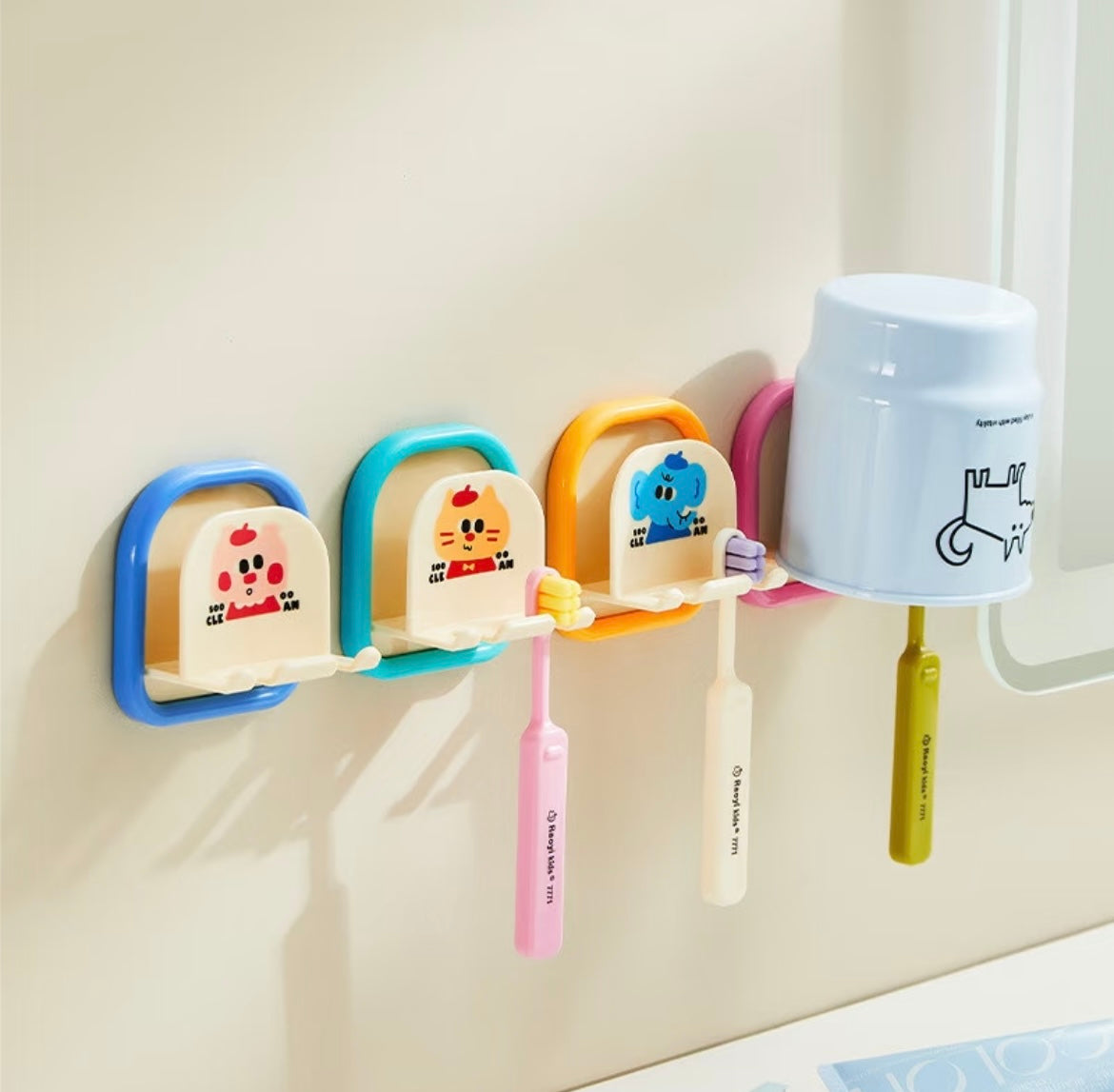 🌈 Color Your Bathroom Joy |Dopamine-Inspired Toothbrush Organizer