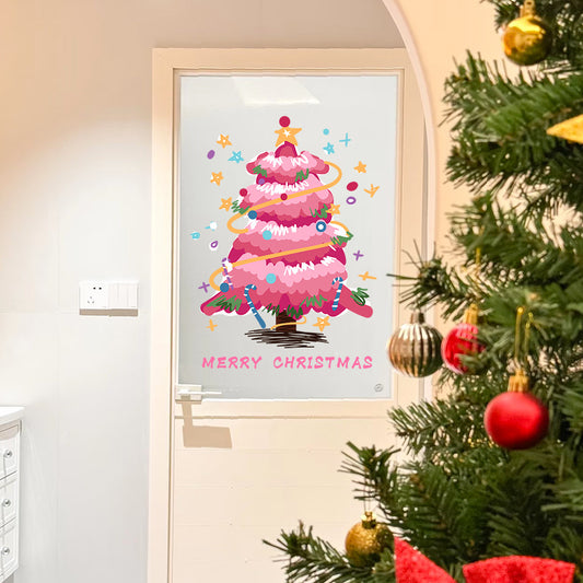 Christmas Static Cling Decal | Easy to Apply & Remove